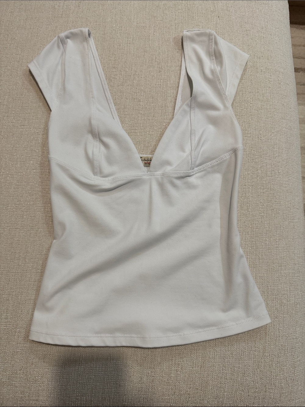 Free People V-Neck Stretch Tank Top